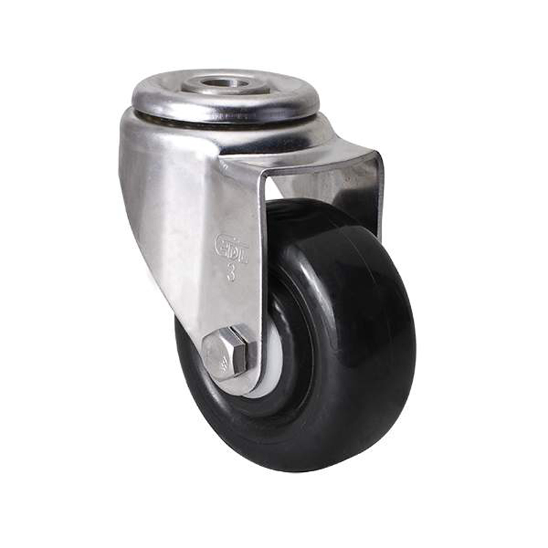EDL Stainless Steel Medium 3'' 140kg Bolt Hole Swivel PU CasterS54773-S543-65