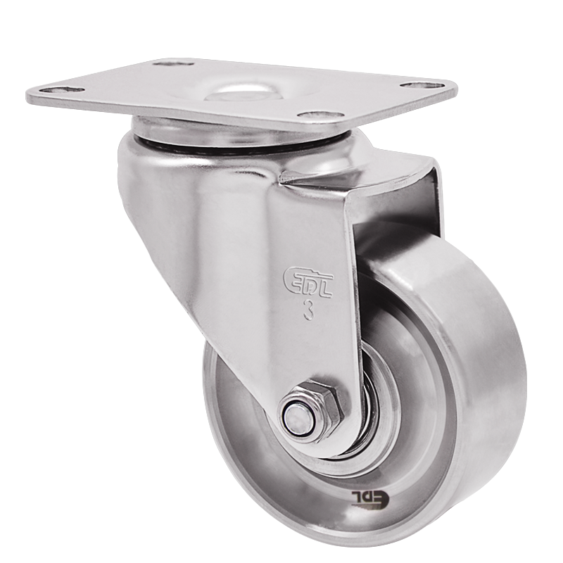 EDL Full-Stainless Steel Medium 3'' 100kg Plate Swivel SS Caster S54713-S543-S6