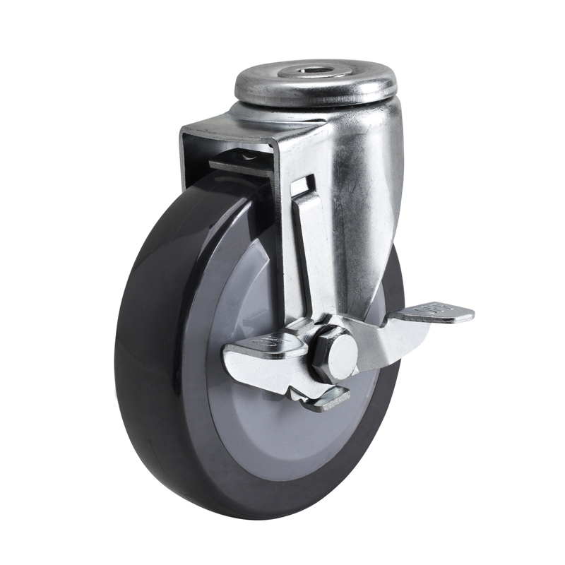 EDL Light 4'' 60kg Bolt Hole Side Wheel PU caster 36184C-364-64/C