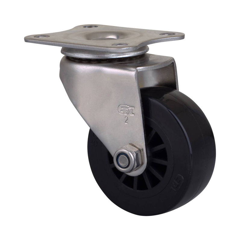 EDL Stainless Steel Mini 2'' 40kg Plate Swivel PU Caster S26712-S262-63