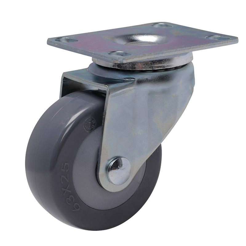 EDL Light 2.5'' 70kg Plate Swivel PU Caster 331125-3325-74