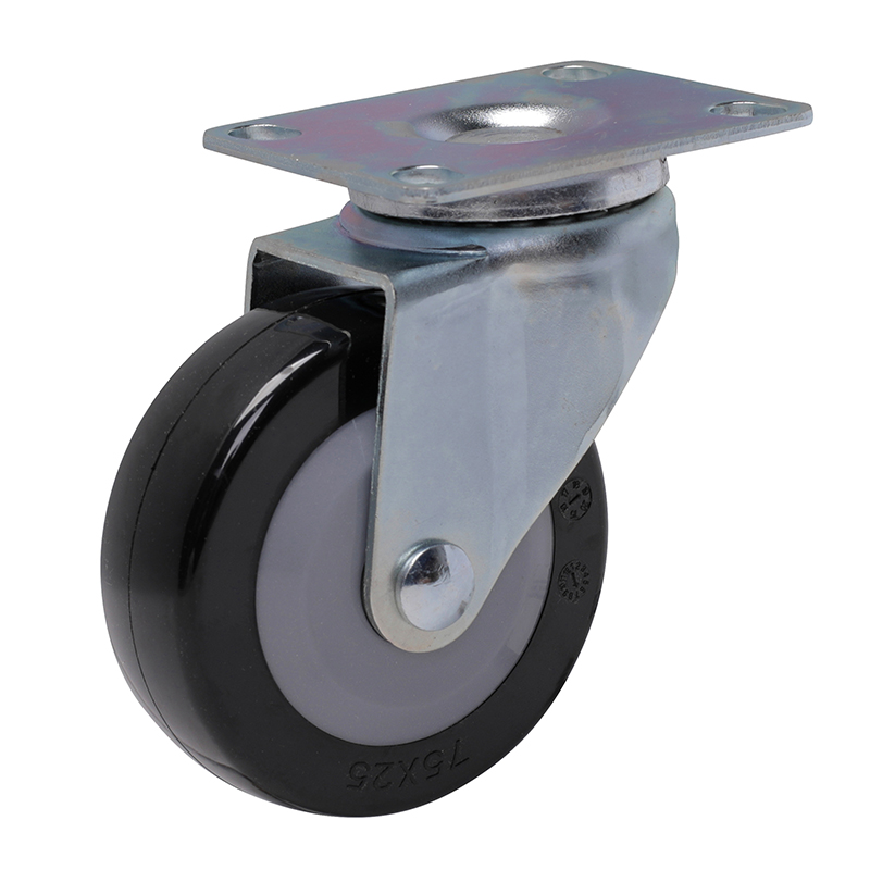 EDL Light 3'' 60kg Plate Swivel PU Caster 33113-333-64