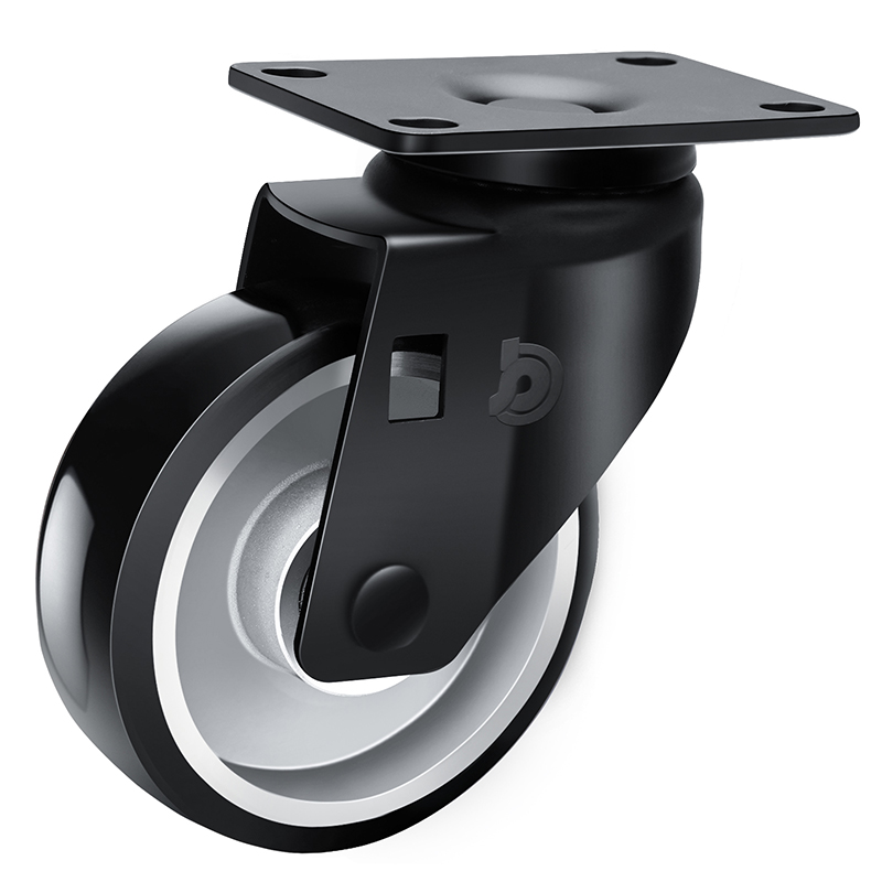 JARABO High-powered Medium 4" 110kg Plate Swivel TPU Caster J50514-A504-86A