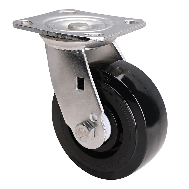 EDL Stainless Steel Heavy 5''350kg Plate Swivel PU Caster S71715-S715-65