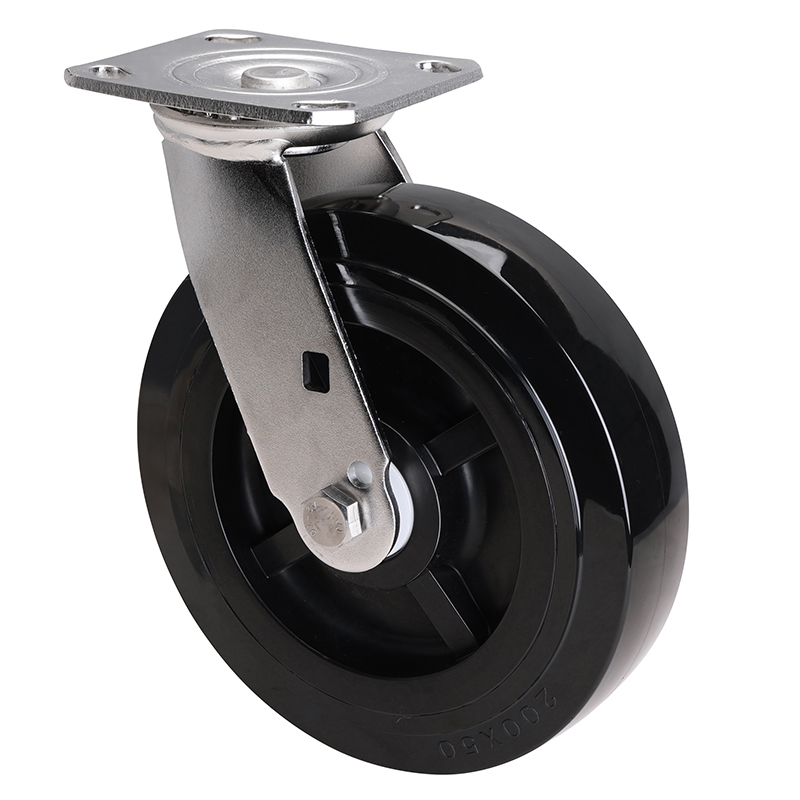 EDL Stainless Steel Heavy 8''420kg Plate Swivel PU Caster S71718-S718-65