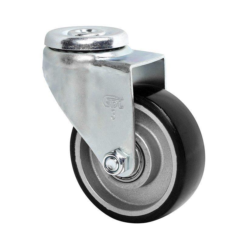 EDL Anti-electrostatic Light 3'' 80kg Bolt Hole Swivel TPU caster 36173-A363-86A