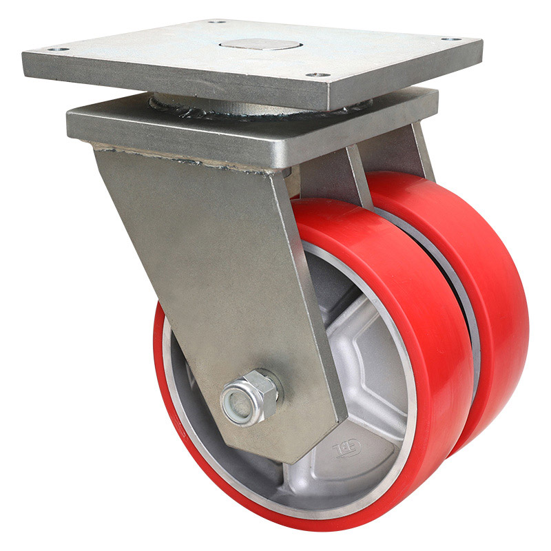 EDL Extra-Heavy 10" 3000kg Plate Swivel TPU Caster 951110-9510-86A