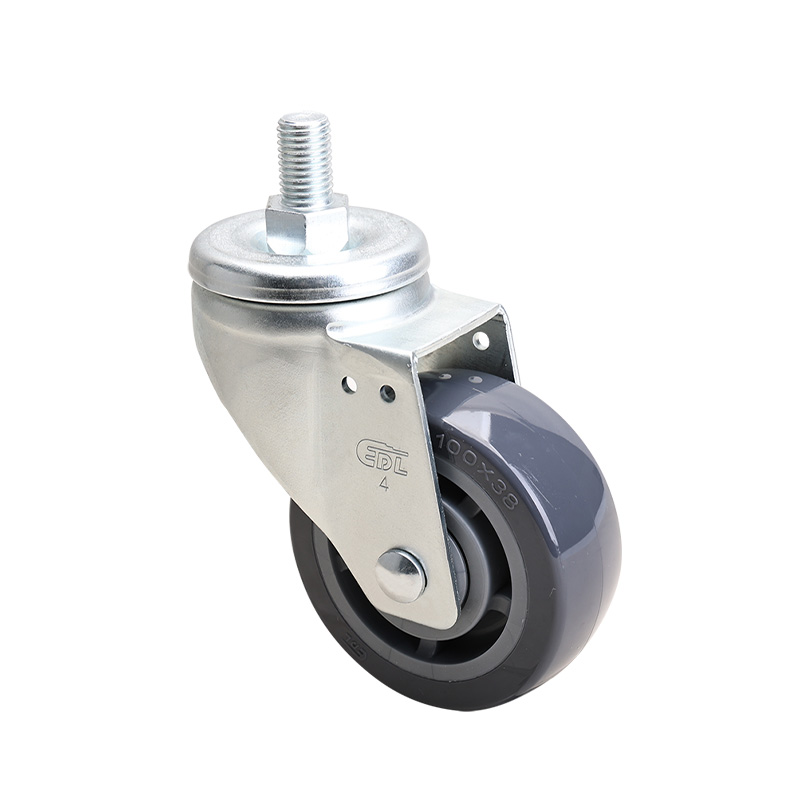 EDL Medium 4" 200kg Threaded Swivel PU Caster 66134-644-76