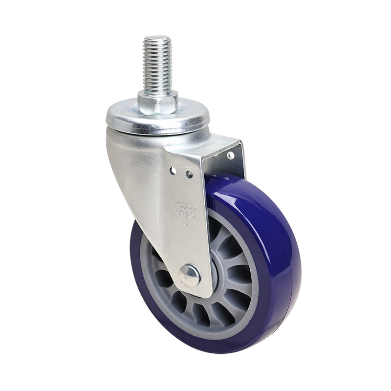 EDL Medium 5" 250kg Threaded Swivel TPU Caster 66135-675-86