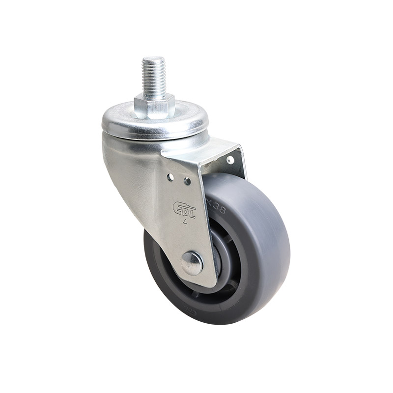 EDL Medium 4" 180kg Threaded Swivel TPE Caster 66134-644-56