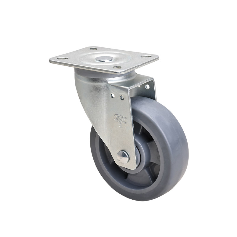 EDL Medium 5" 200kg Plate Swivel TPE Caster 66115-645-56