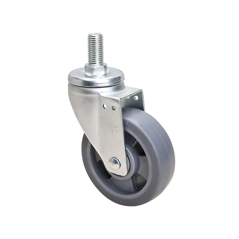 EDL Medium 5" 200kg Threaded Swivel TPE Caster 66135-645-56