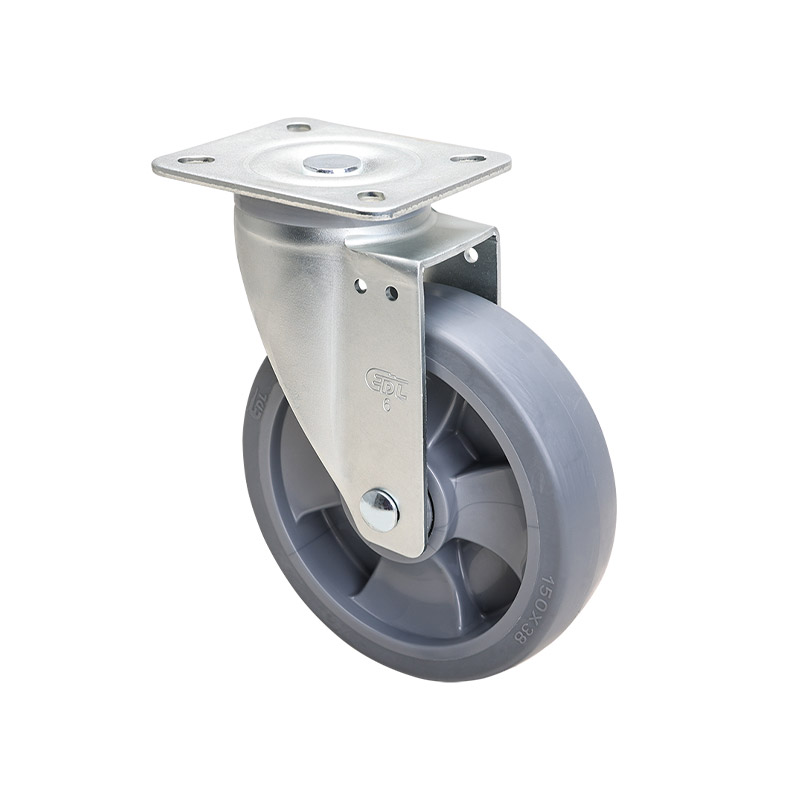 EDL Medium 6" 220kg Plate Swivel TPE Caster 66116-646-56