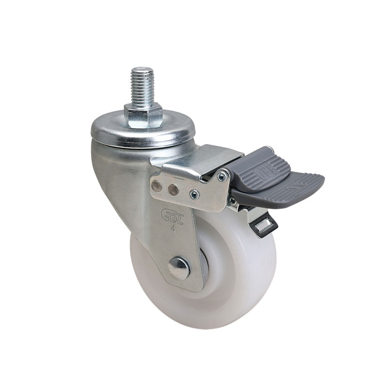 EDL Medium 4" 200kg Threaded Brake PO Caster 66144H-644-06