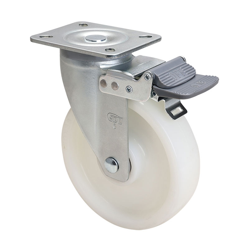 EDL Medium 6" 200kg Plate Brake PO Caster 66126H-646-06