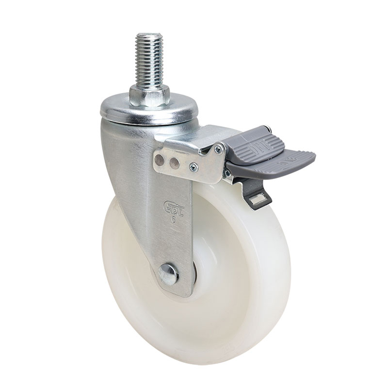 EDL Medium 6" 200kg Threaded Brake PO Caster 66146H-646-06