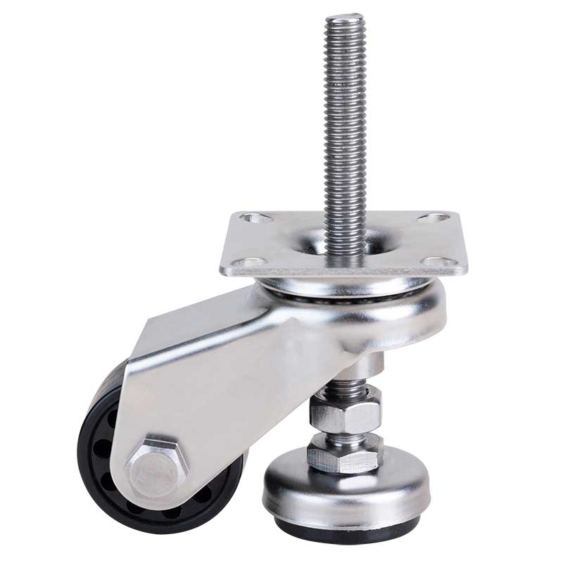 EDL 40mm 100kg Plate Swivel Level Adjustment Machine Caster SM467115/M10X100-M4615-14