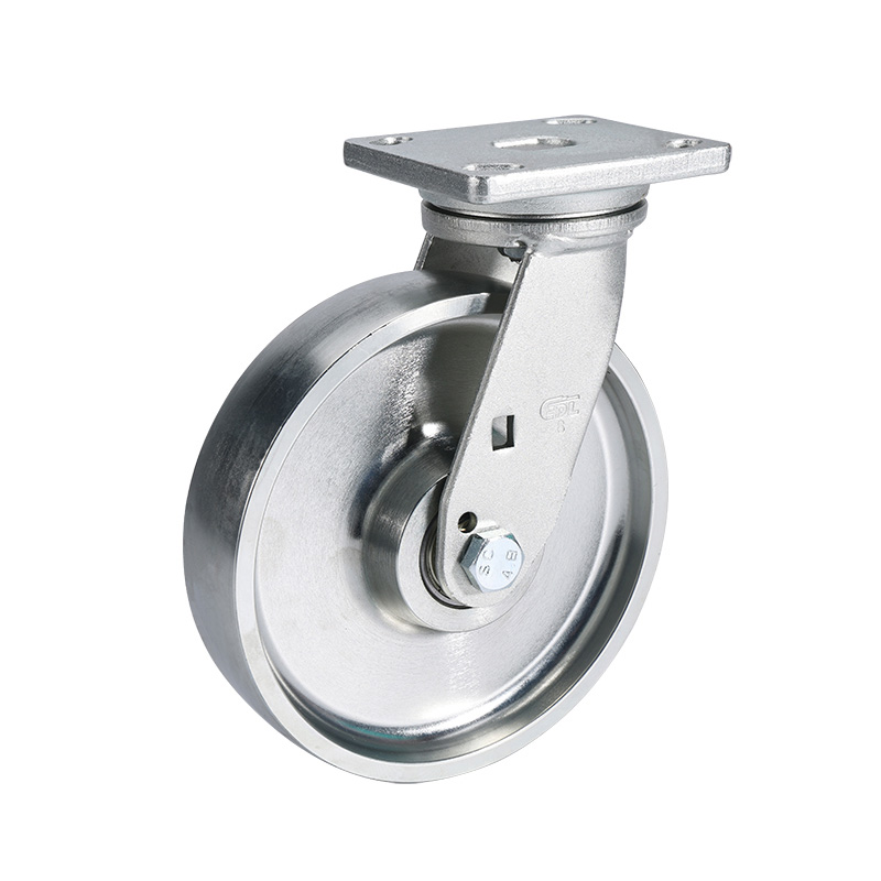 EDL Heavy 8" 1000kg Plate Swivel Carbon Steel Caster 78118-788-96