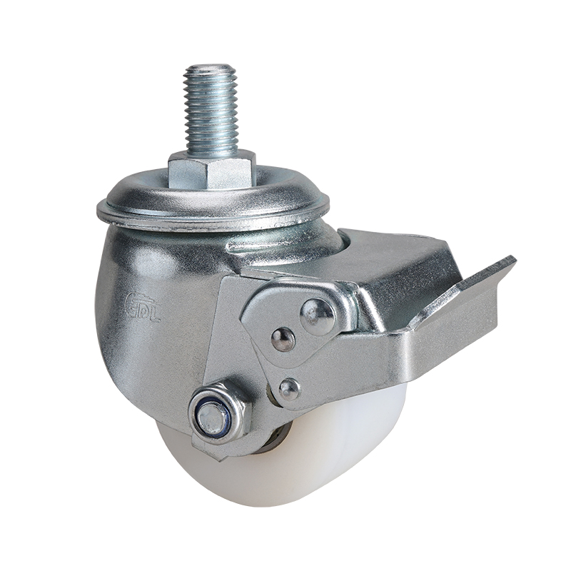 EDL Low Gravity 2.5" 650kg Threaded Brake MC Machine Caster M451425E-M4525-26