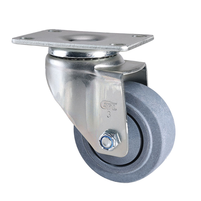 EDL Medium 3'' 90kg Plate Swivel TPE Conductive Caster 50113-C573-57