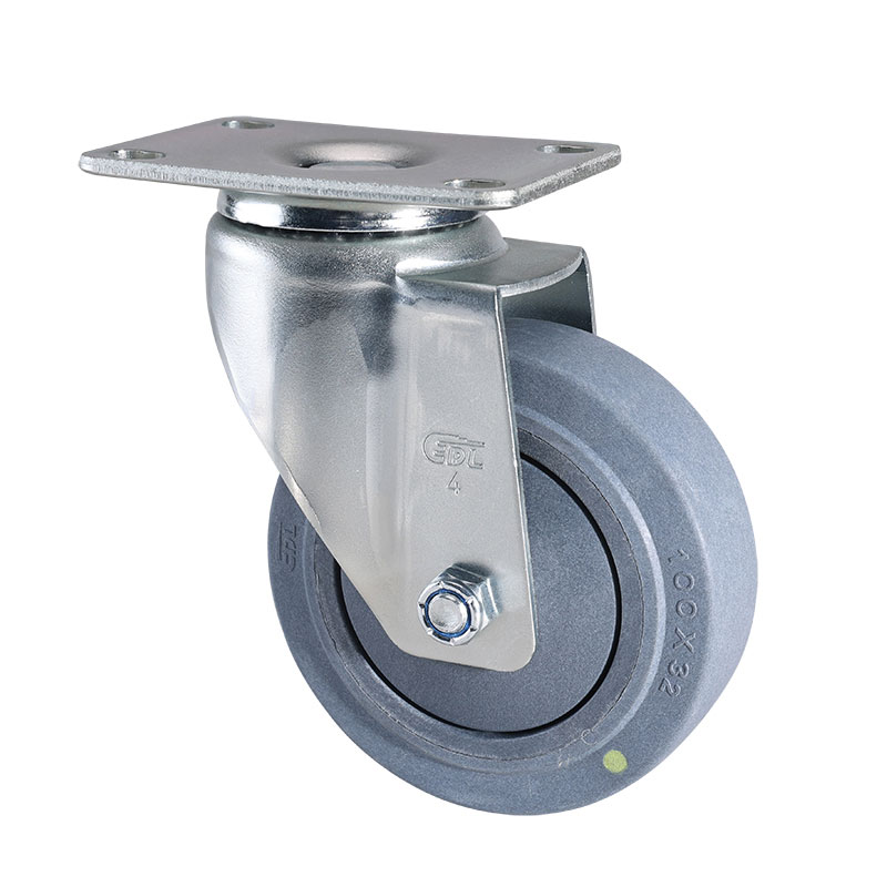 EDL Medium 4'' 110kg Plate Swivel TPE Conductive Caster 50114-C574-57