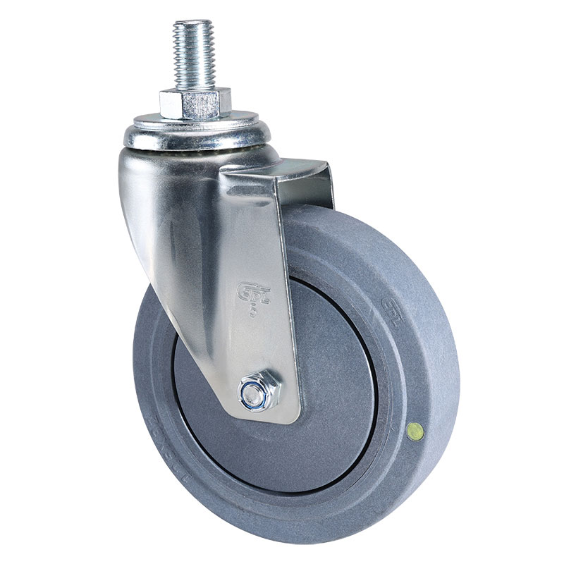 EDL Medium 5'' 130kg Threaded Swivel TPE Conductive Caster 50135-C575-57