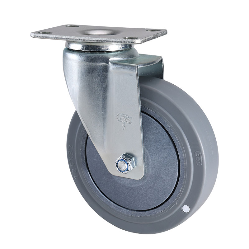 EDL Anti-electrostatic Medium 5'' 130kg Plate Swivel TPE Caster 50115-A575-57