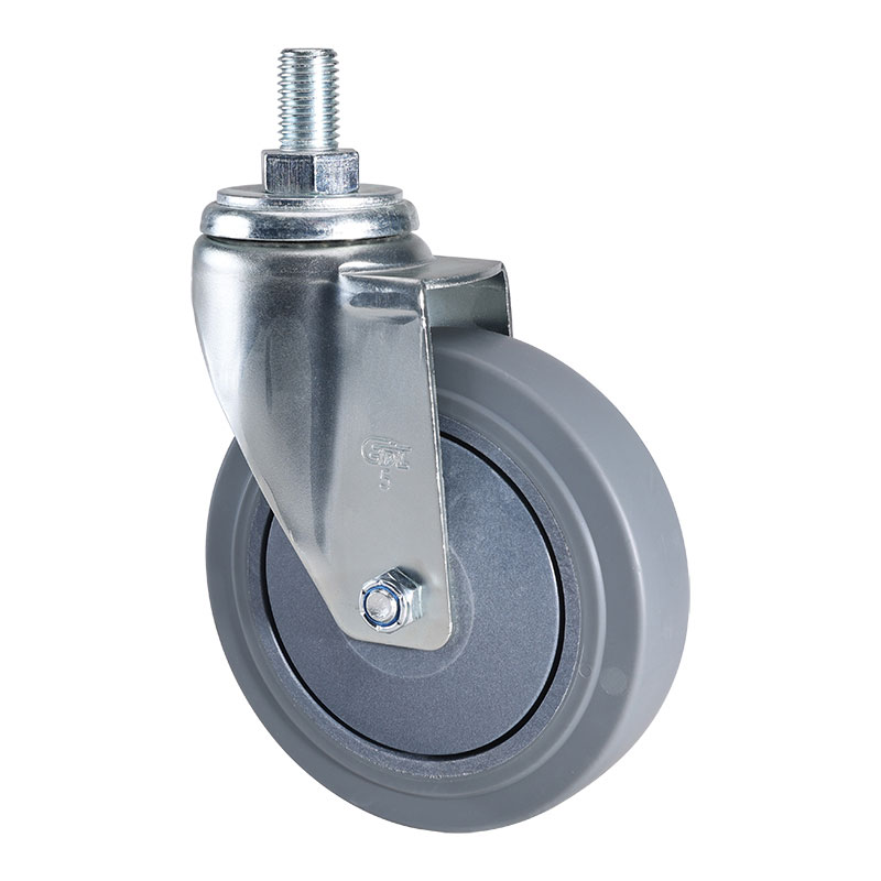 EDL Anti-electrostatic Medium 5'' 130kg Threaded Swivel TPE Caster 50135/M16X25-A575-57