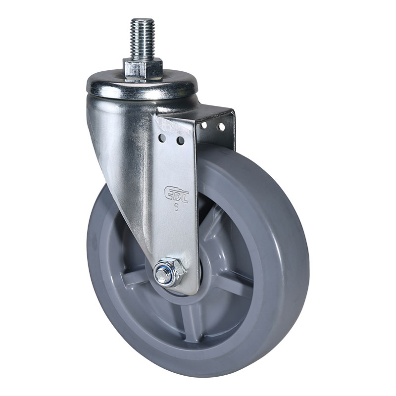 EDL Medium 6" 220kg Threaded Swivel TPE Caster 66136-666-56