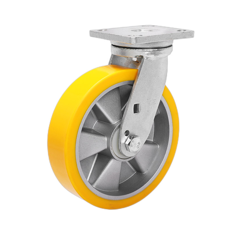 EDL Heavy 8" 800kg Plate Swivel TPU Caster 78118-778-86A