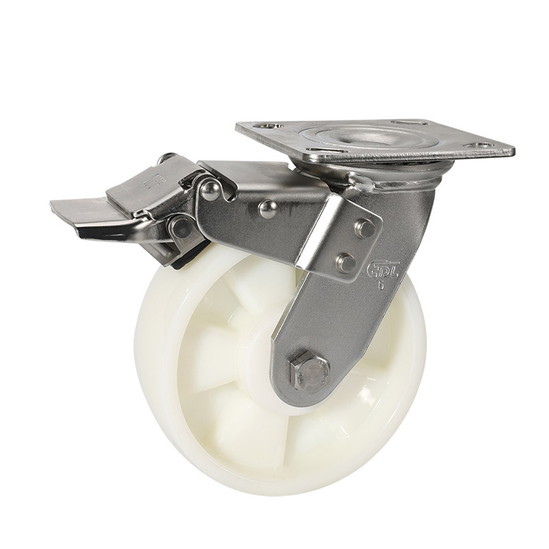 EDL Stainless Steel Heavy 6'' 420kg Plate Dual Brake TPA Caster S75726L-S756-25