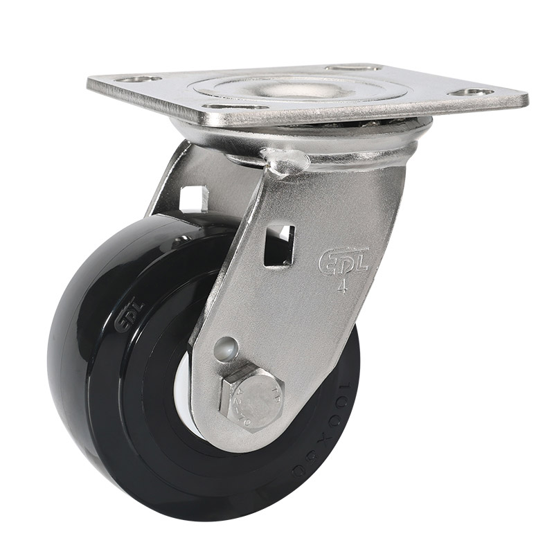 EDL Stainless Steel Heavy 4'' 320kg Plate Swivel PU Caster S75714-S754-65