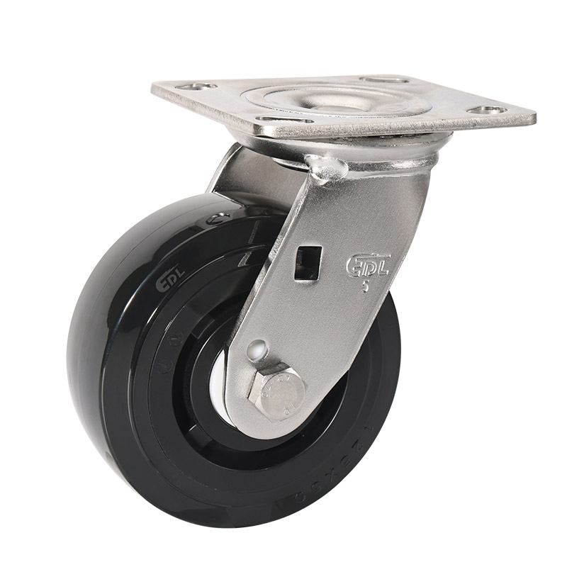 EDL Stainless Steel Heavy 5'' 350kg Plate Swivel PU Caster S75715-S755-65